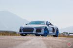 Audi R8 V10 on Blue Vossen Wheels (HC-1) 2017 года